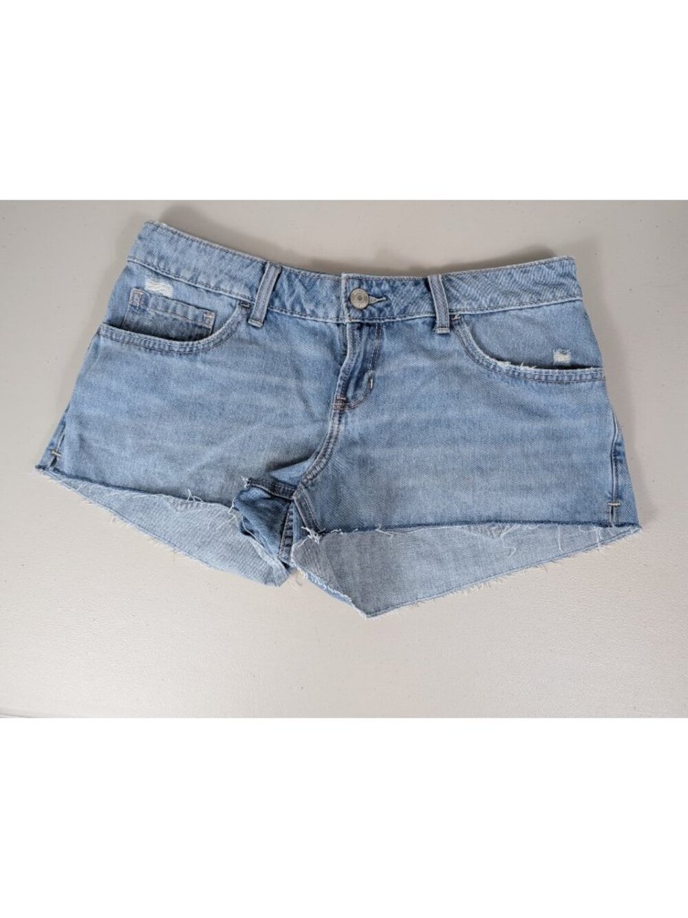 Hollister mini denim shorts in light blue color size 29